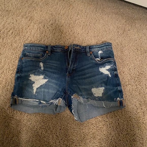 blank denim shorts